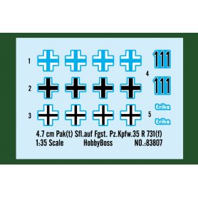 Hobby Boss 1:35 4.7 cm Pak(t) Sfl.auf Fgst. Pz.Kpfw.35 R 731(f)