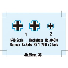 HOBBY BOSS 84818 1/48 German Pz.Kpfw KV-1 756(