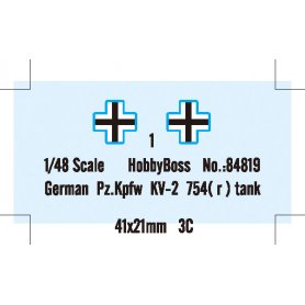 Hobby Boss 1:48 German Pz.Kpfw KV-2 754(r) tank 
