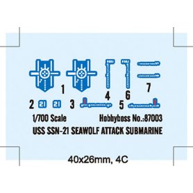 Hobby Boss 1:700 USS SSN-21 SEAWOLF ATTACK SUBMARINE