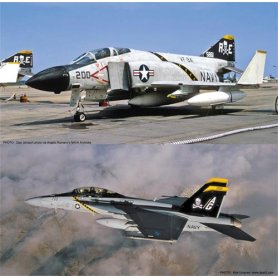 Hasegawa 1:72 F-4J Phantom II & F/A-18F Super Hornet "Jolly Rogers" Limited Edition (2 kits)