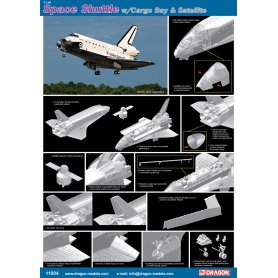 Dragon 11004 Space Shuttle W/Cargo Bay 1/144