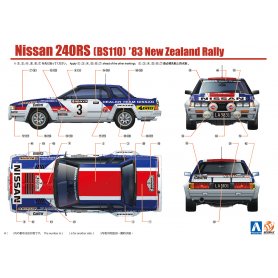 Aoshima 1:24 NISSAN 240RS ’83 New Zealand Rally Ver.