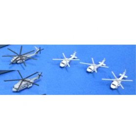 Aoshima 1:700 JMSDF helicopter set