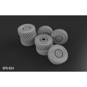 Meng SPS-024 US Cougar 6x6 MRAP wheel set (resin) 