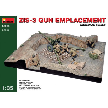 MINI ART 36058 ZIS-3 GUN EMPLACEMENT