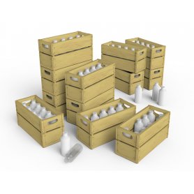 Mini Art 1:35 Milk bottles and wooden crates