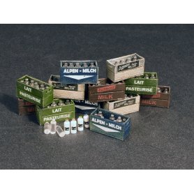 Mini Art 1:35 Milk bottles and wooden crates