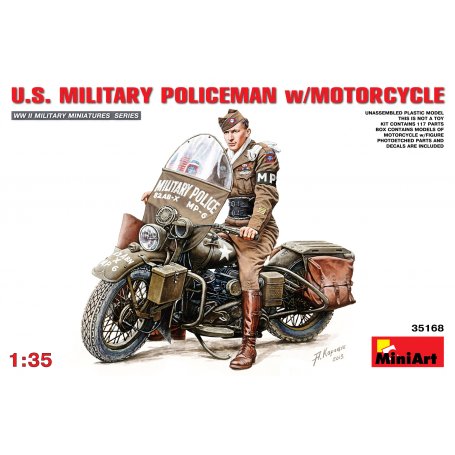 MINI ART 35168 US Military Policeman w/motorcycle