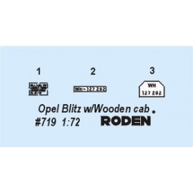 Roden 1:72 OPEL BLITZ Daimler built, L701 Einheitsfahrerhaus