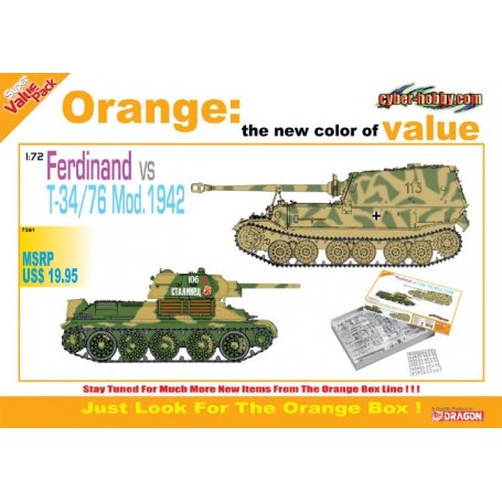 D7391 1:72 FERDINAND VS T34/76 MOD.1942 (CH)