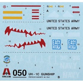 ITALERI 71050 UH-1C GUNSHIP - SET