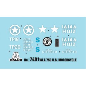 Italeri 1:9 US.Army WWII Motorcycle WLA 750