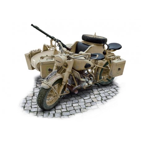 Italeri 7403 1/9 German Milit. Motorcycle