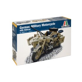 Italeri 1/9 German military motorcycle w/side car