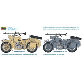 Italeri 1/9 German military motorcycle w/side car