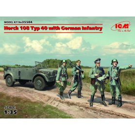 ICM 35504 Horch 108 Typ 40 with German Infantry