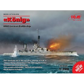 ICM S.014 Koenig WWI German Battleship 1/700