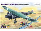 Valom 1:72 Fokker F.VIIb/3m / wojna domowa w Hiszpanii