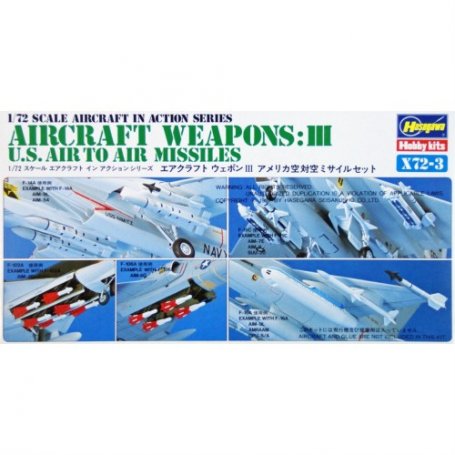 Hasegawa 1:72 US Air to Air Missiles Aircraft Weapons III