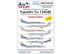 Avia Decals 1:144 Kalkomanie do Tupolev Tu-134UBL dla Zvezda