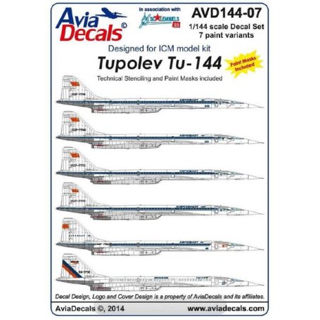 Avia Decals 144-07 Tu-144