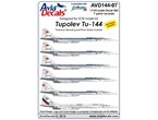 Avia Decals 1:144 Decals for Tupolev Tu-144 / ICM 