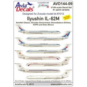 Avia Decals 144-09 Ilyushin IL-62M