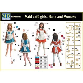 MB 1:35 Maid cafe girls. Nana and Momoko