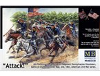MB 1:35 ATTACK 8th Pennsylvania Cavalry 89th Regiment | 3 figurines |