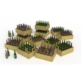 Mini Art 1:35 Beer bottles and wooden crates