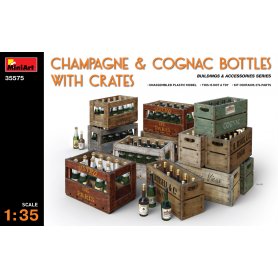 Mini Art 35575 Champagne & cognac bottles w/crates
