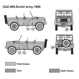 MAC 1:72 UAZ 469 Paradnyj