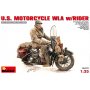 Mini Art 35172 US Motorcycle WLA with Rider