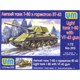 Unimodels 393 T-80 W/GUN VT-43