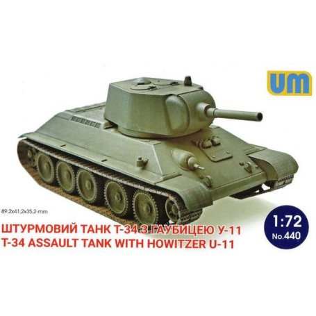 Unimodels 440 T-34 Assault tank with howitzer U-11