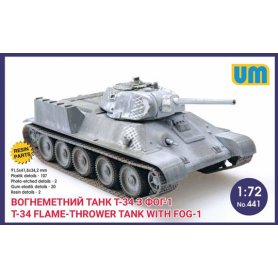 Unimodels 441 1/72 T-34 Fire-throwing tank with FOG-1