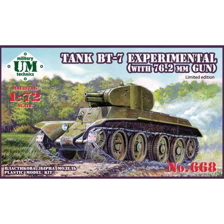 Unimodels 668 BT-7 experimental tank w/76,2 mm gun