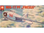 Plastyk 1:72 Mikoyan-Gurevich MiG-17 PF Fresco