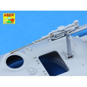 Aber 1:35 Uzbrojenie do czołgu JS-7 z długim hamulcem wylotowym: 130mm x 1 14,5mm x 2 7,62mm x 6
