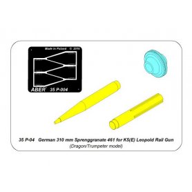 Aber 1:35 Granat 310mm Sprenggranate 4861 działa kolejowego K5(E) Leopold 