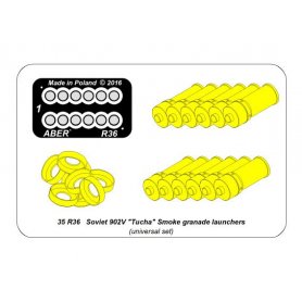 Aber 1:35 Miotacze granatów dymnych do T-64, T-72, T-80, T-90, BMP-3/3 x 12 sztuk