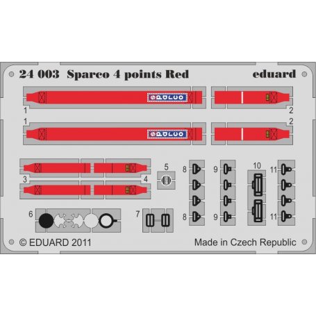 Eduard 1:24 Sparco 4 points Red