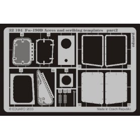 Fw 190D access and scribing templates HASEGAWA