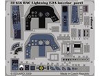 Eduard 1:32 Interior elements for BAC Lightning F.2A / Trumpeter 