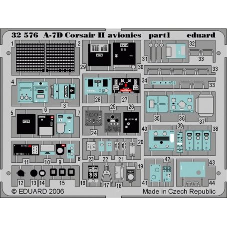 Eduard 1:32 A-7D avionics TRUMPETER