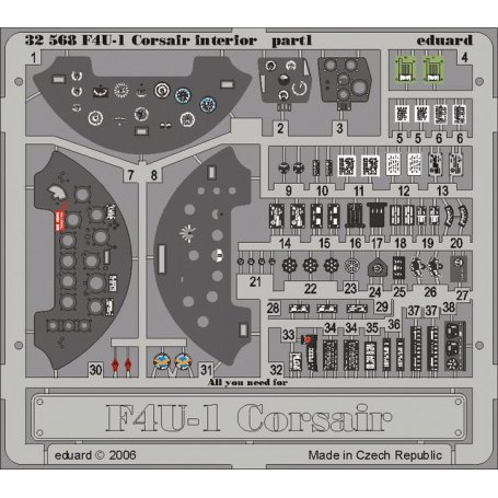 Eduard 1:32 F4U-1 interior dla Trumpeter