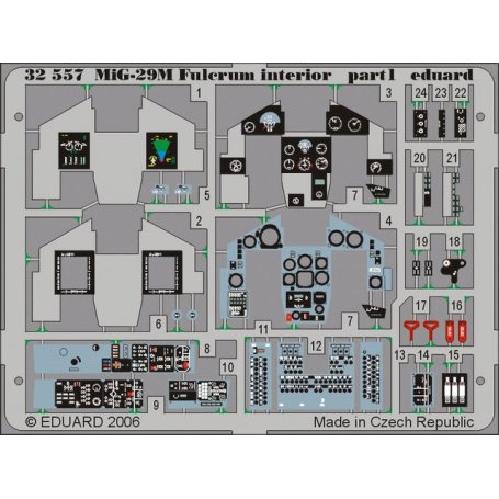 Eduard 1:32 MiG-29M Fulcrum interior dla Trumpeter