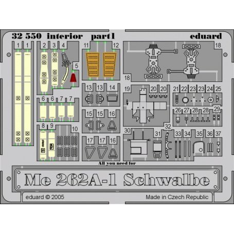 Me 262A Schwalbe interior TRUMPETER