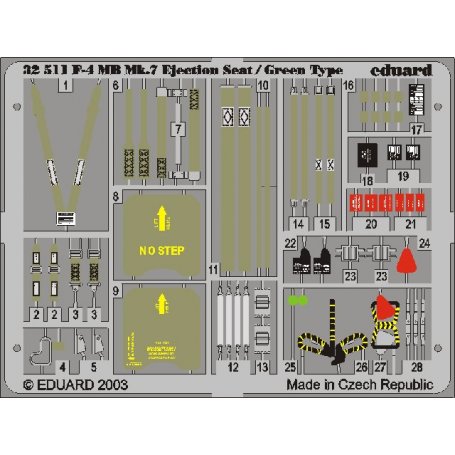 Eduard 1:32 F-4 ejection seat green TAMIYA